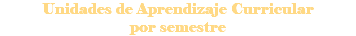 Unidades de Aprendizaje Curricular por semestre